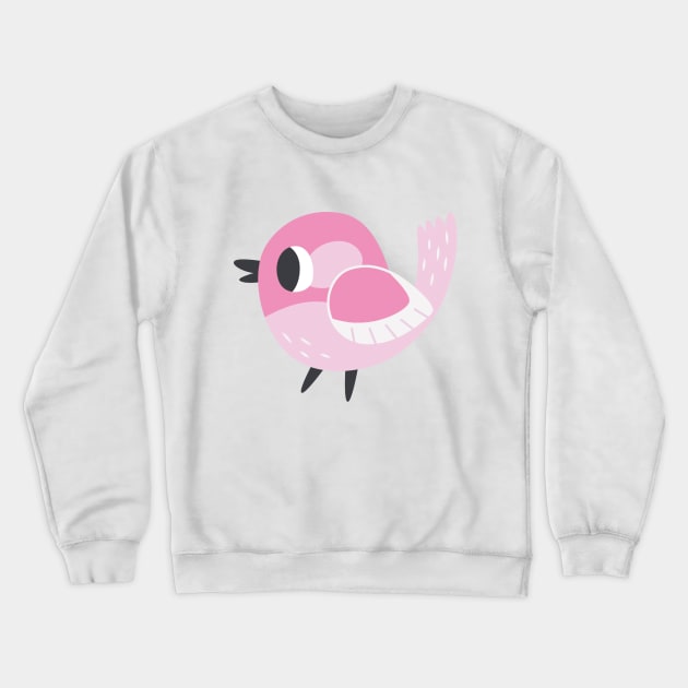 Little Pink Bird 3 Crewneck Sweatshirt by clairestamper